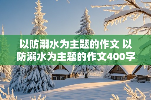 以防溺水为主题的作文 以防溺水为主题的作文400字