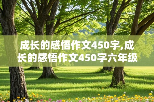 成长的感悟作文450字,成长的感悟作文450字六年级