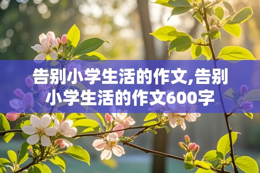 告别小学生活的作文,告别小学生活的作文600字