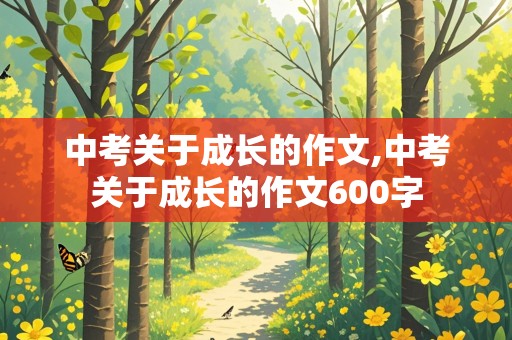 中考关于成长的作文,中考关于成长的作文600字