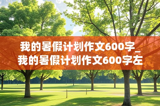 我的暑假计划作文600字_我的暑假计划作文600字左右