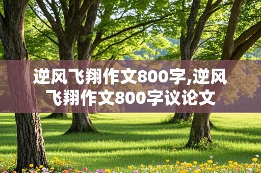 逆风飞翔作文800字,逆风飞翔作文800字议论文