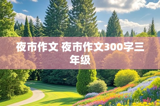 夜市作文 夜市作文300字三年级