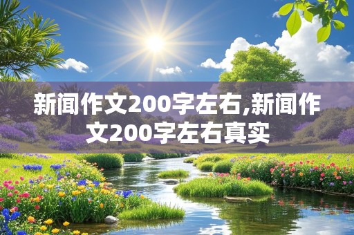 新闻作文200字左右,新闻作文200字左右真实