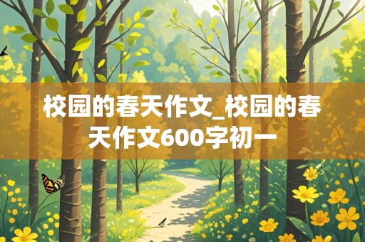 校园的春天作文_校园的春天作文600字初一