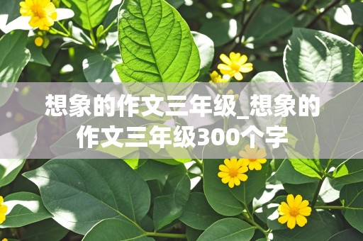 想象的作文三年级_想象的作文三年级300个字