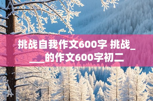 挑战自我作文600字 挑战____的作文600字初二