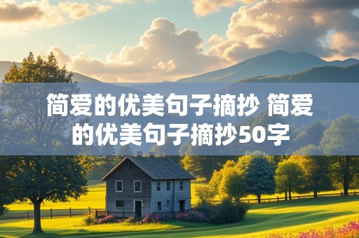 简爱的优美句子摘抄 简爱的优美句子摘抄50字