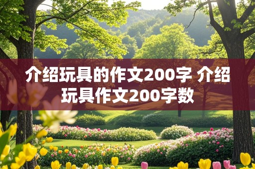 介绍玩具的作文200字 介绍玩具作文200字数