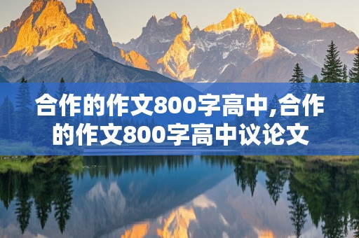 合作的作文800字高中,合作的作文800字高中议论文