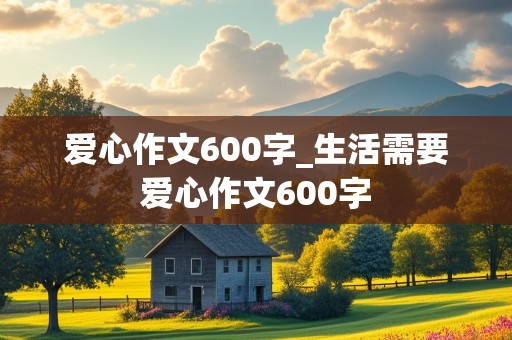 爱心作文600字_生活需要爱心作文600字