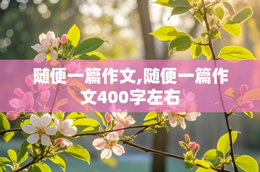 随便一篇作文,随便一篇作文400字左右