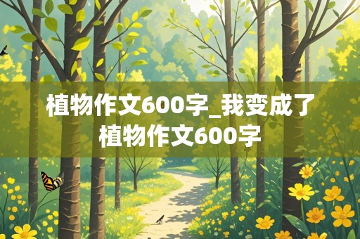 植物作文600字_我变成了植物作文600字