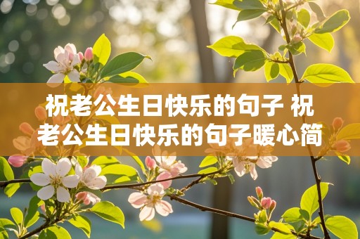 祝老公生日快乐的句子 祝老公生日快乐的句子暖心简短