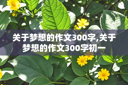 关于梦想的作文300字,关于梦想的作文300字初一