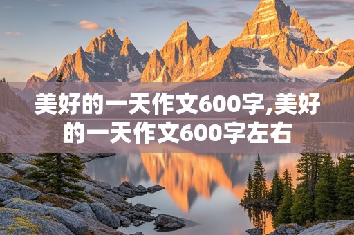 美好的一天作文600字,美好的一天作文600字左右