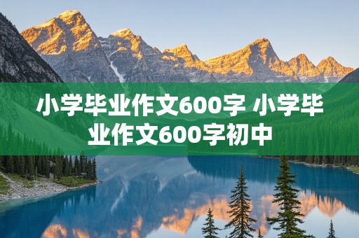 小学毕业作文600字 小学毕业作文600字初中