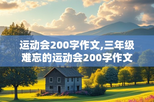 运动会200字作文,三年级难忘的运动会200字作文