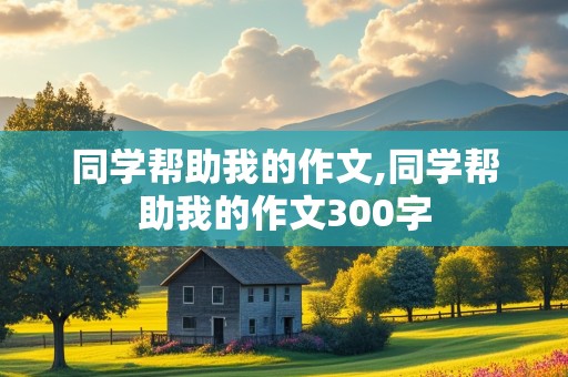 同学帮助我的作文,同学帮助我的作文300字