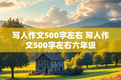 写人作文500字左右 写人作文500字左右六年级