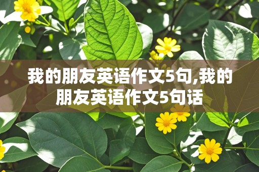 我的朋友英语作文5句,我的朋友英语作文5句话