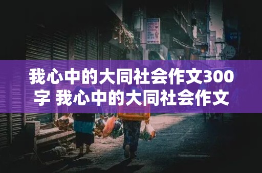 我心中的大同社会作文300字 我心中的大同社会作文300字怎么写