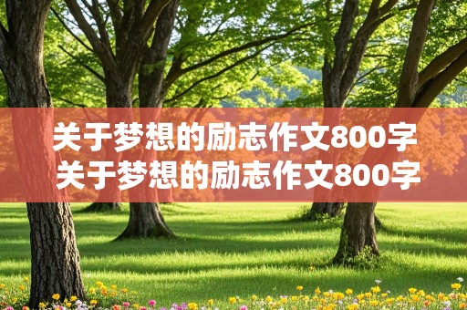 关于梦想的励志作文800字 关于梦想的励志作文800字记叙文