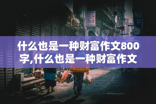 什么也是一种财富作文800字,什么也是一种财富作文800字初中