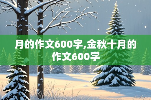 月的作文600字,金秋十月的作文600字