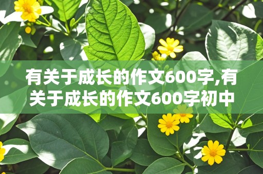 有关于成长的作文600字,有关于成长的作文600字初中