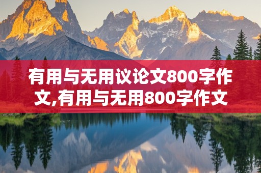 有用与无用议论文800字作文,有用与无用800字作文