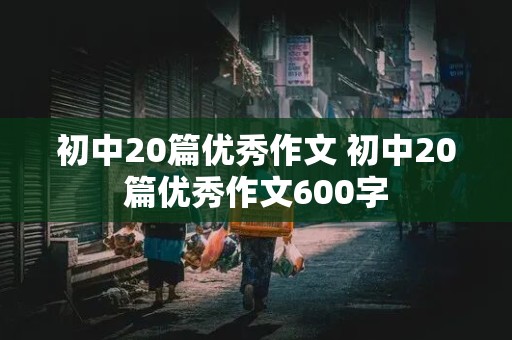 初中20篇优秀作文 初中20篇优秀作文600字