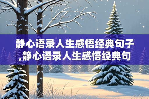 静心语录人生感悟经典句子,静心语录人生感悟经典句子英文