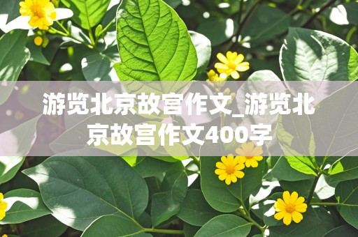 游览北京故宫作文_游览北京故宫作文400字