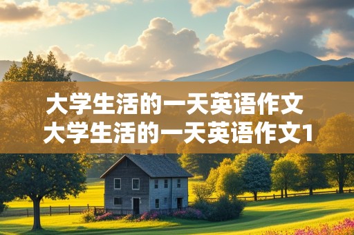 大学生活的一天英语作文 大学生活的一天英语作文100字