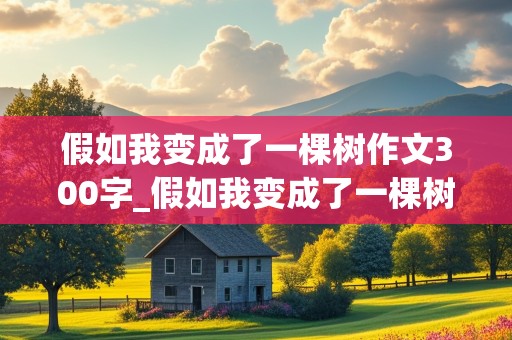 假如我变成了一棵树作文300字_假如我变成了一棵树作文300字三年级