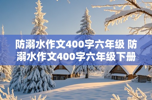 防溺水作文400字六年级 防溺水作文400字六年级下册