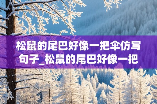 松鼠的尾巴好像一把伞仿写句子_松鼠的尾巴好像一把伞仿写句子拼音