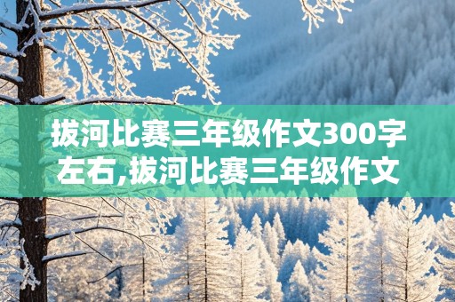 拔河比赛三年级作文300字左右,拔河比赛三年级作文300字左右,看图写话