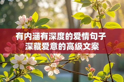 有内涵有深度的爱情句子 深藏爱意的高级文案