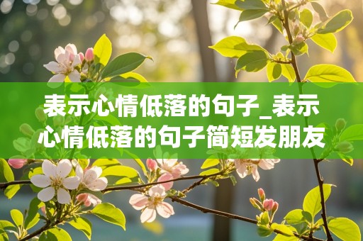 表示心情低落的句子_表示心情低落的句子简短发朋友圈