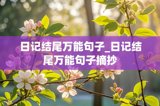 日记结尾万能句子_日记结尾万能句子摘抄