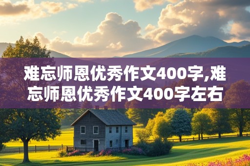 难忘师恩优秀作文400字,难忘师恩优秀作文400字左右