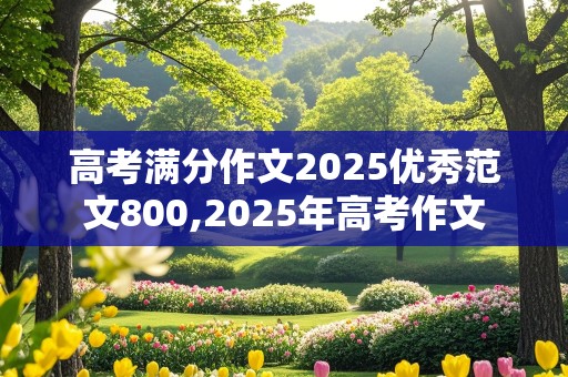 高考满分作文2025优秀范文800,2025年高考作文