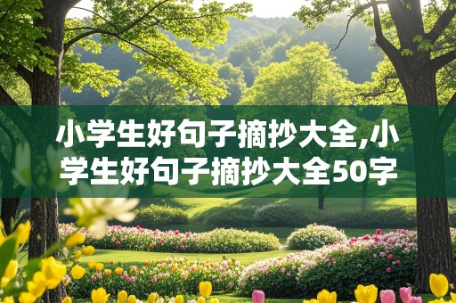 小学生好句子摘抄大全,小学生好句子摘抄大全50字