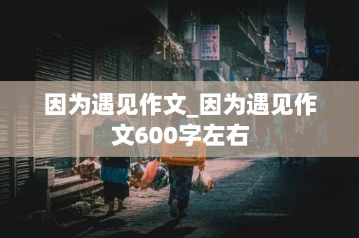 因为遇见作文_因为遇见作文600字左右