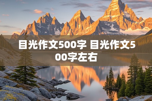 目光作文500字 目光作文500字左右