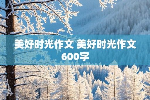 美好时光作文 美好时光作文600字