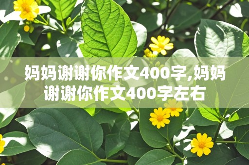 妈妈谢谢你作文400字,妈妈谢谢你作文400字左右