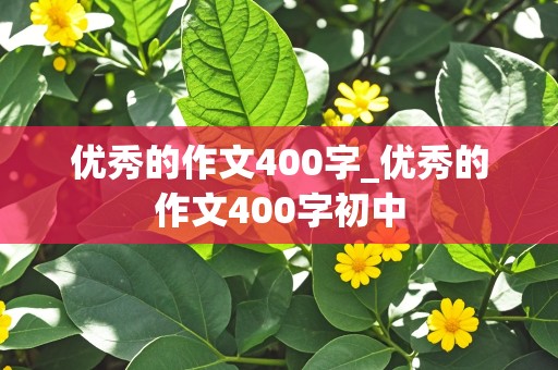 优秀的作文400字_优秀的作文400字初中